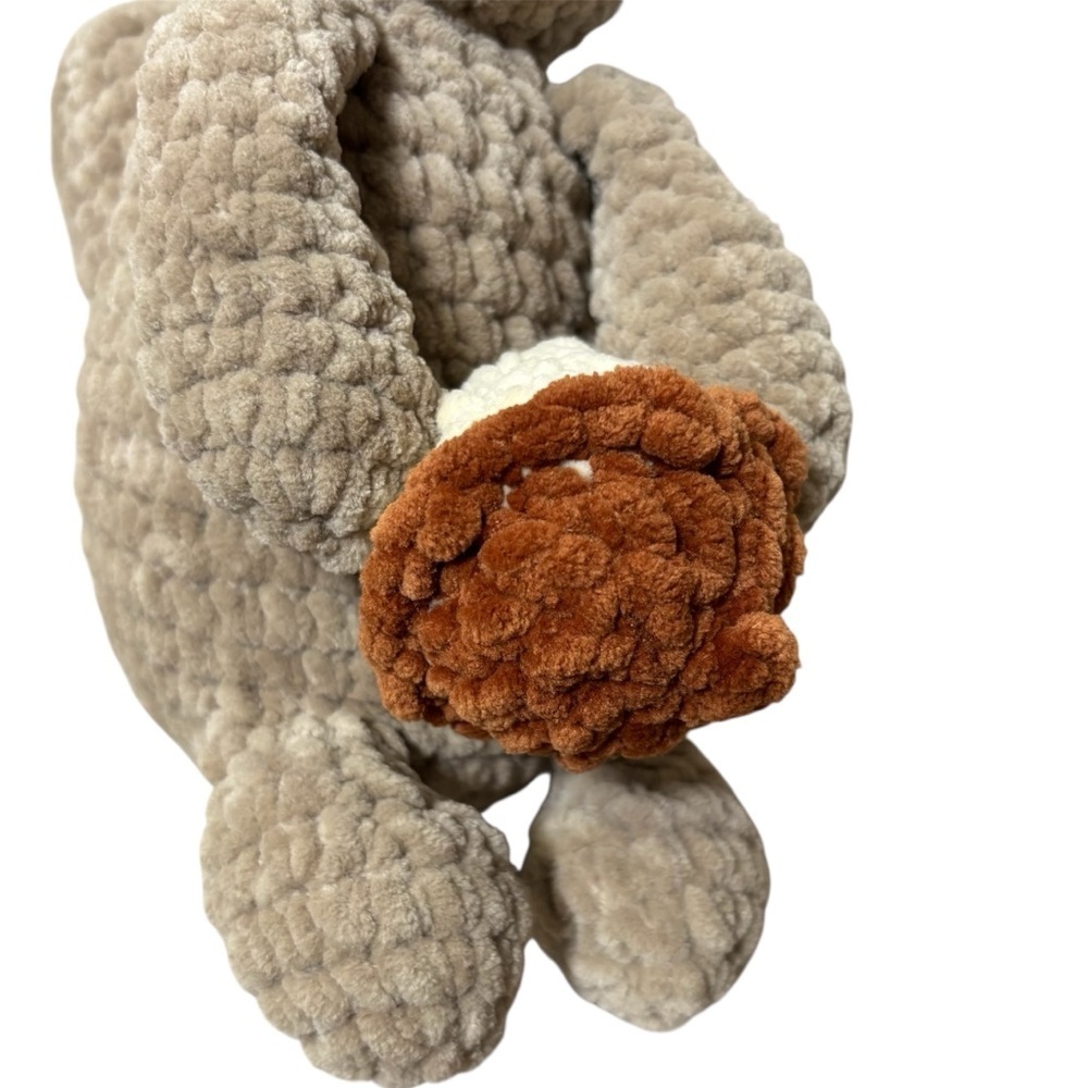 Handmade Crochet Squirrel 12” Stuffed Animal Plush Toy Brown Tan Soft Cute Baby - Picture 5 of 5